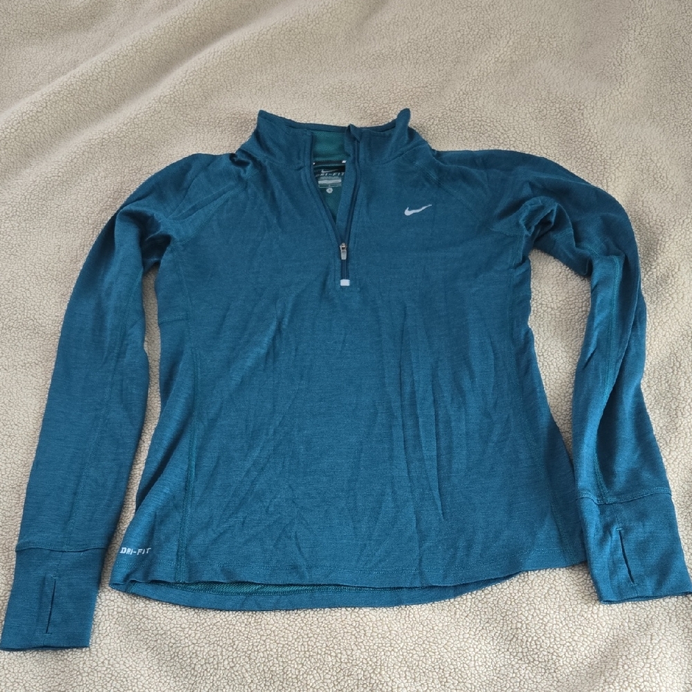 Nike Women's Teal Long Sleeve Performance Top